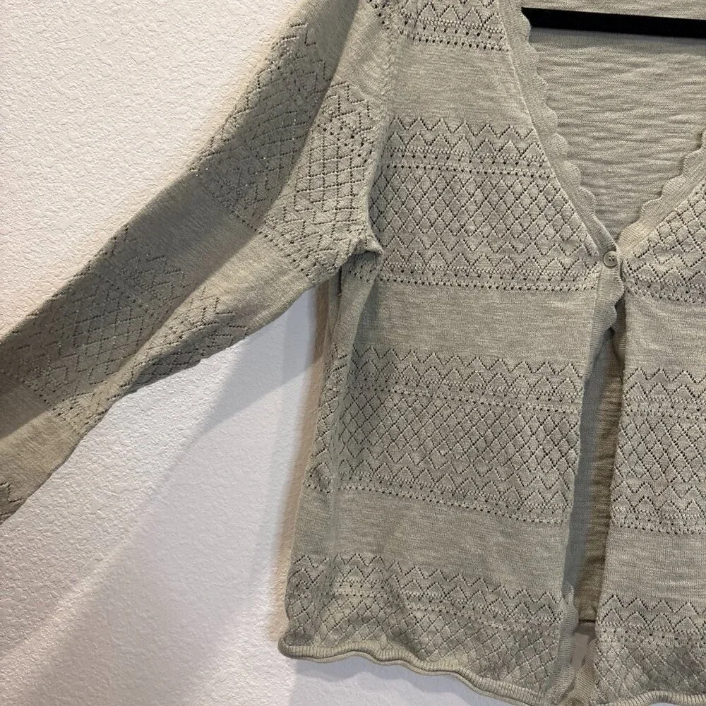 Frye Knit Button Front Cardigan Sweater – Sage Green (XL) - Picture 5 of 7